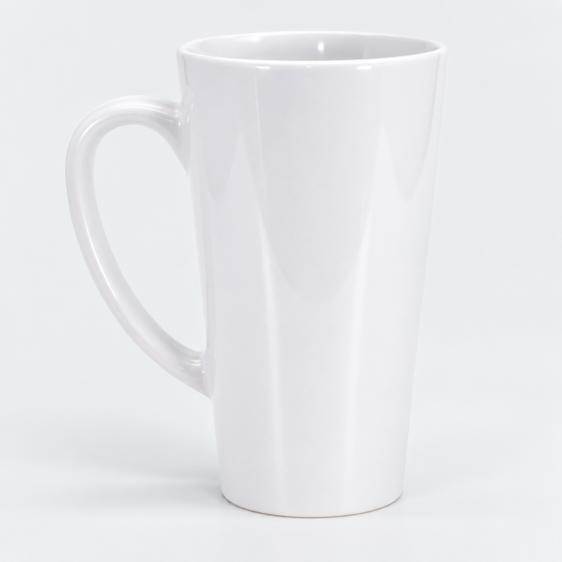 Taza cónica blanca de 17 oz personalizable